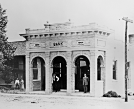 old photo of bank