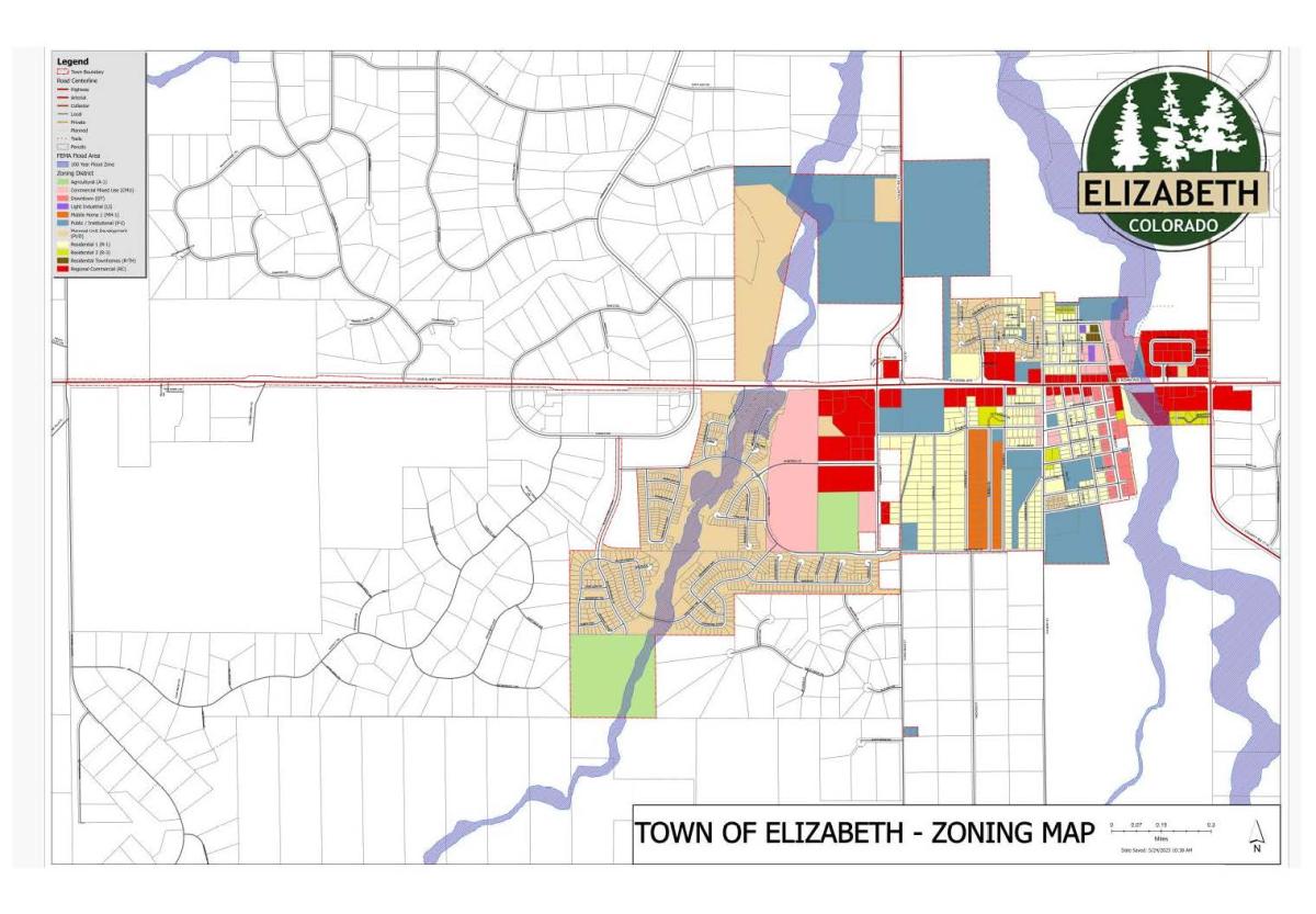 Town zoning map