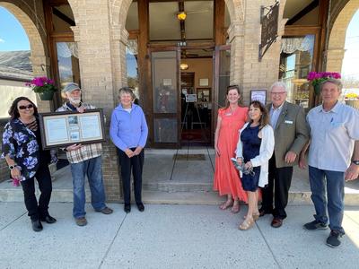 National Register of Historic Places 188 Main St plaque presentation 5-6-2023