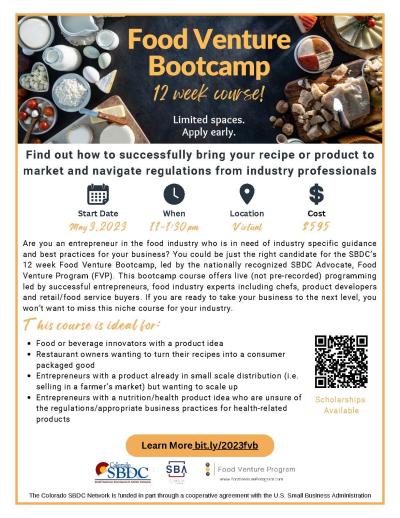 Food Venture Bootcamp Flyer